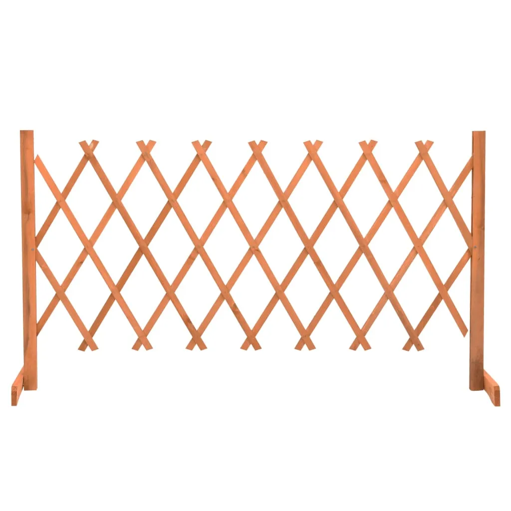 Deko® Zaun Stablie - HOMMIE Weiden-Spalierzaun-Set Garten-Rankzaun Gitterzaun Orange 150x80 cm Massivholz Tanne